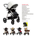 2015 NOUVEAU Poussette bébé de luxe Harnais 5 points Réversible Direction du siège Big Wheel Pram Couleur personnalisée